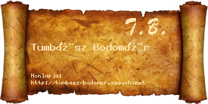 Tumbász Bodomér névjegykártya